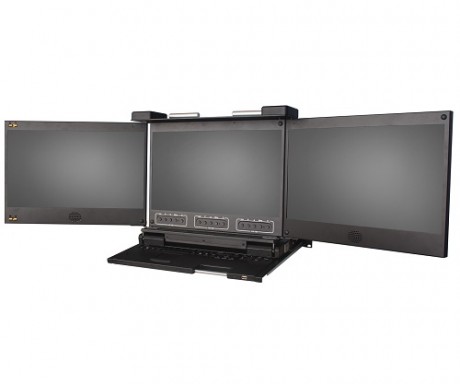 double rail triple LCD HD - KVMD1701 WT3
