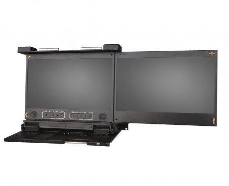 DOUBLE ECRAN DOUBLE RAIL 17.3 HD DVI VGA - KVMD 1701 W D2