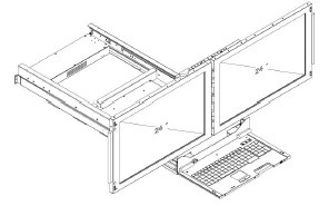 Clavier double ecran double rail 24 pouces FHD